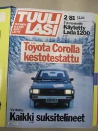 Tuulilasi 1981 nr 1-12 vuosikerta kansiossa (kustantajan myymä alkuperäinen kansio) / annual volume