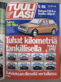 Tuulilasi 1981 nr 1-12 vuosikerta kansiossa (kustantajan myymä alkuperäinen kansio) / annual volume
