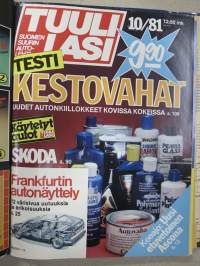 Tuulilasi 1981 nr 1-12 vuosikerta kansiossa (kustantajan myymä alkuperäinen kansio) / annual volume