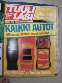 Tuulilasi 1981 nr 1-12 vuosikerta kansiossa (kustantajan myymä alkuperäinen kansio) / annual volume