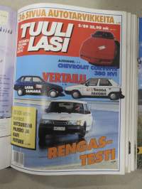 Tuulilasi 1989 nr 1-12 vuosikerta kansiossa (kustantajan myymä alkuperäinen kansio) / annual volume