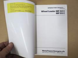 Massey-Ferguson Wheel Loader MF 44 C, 55 C operator manual,  pyöräkuormaaja -käyttö- ja huolto-ohjekirja englanniksi