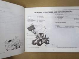 Komatsu WA500-1 Wheel Loader Operation and Manitenance Manual serial numbers WA500-11458 and up -pyöräkuormaaja, käyttö- ja huolto-ohjekirja englanniksi