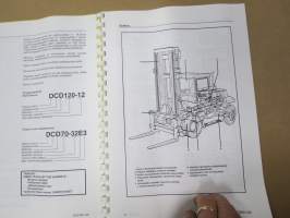 Kalmar DCD 90-180 DCD70-32E3 - 70-40E5 trukki -käyttöohjekirja + liite ECS DCD 40-450 (Electronic Control System)