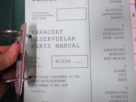 Lännen 8600E kaivinkone numerosta 91500... - varaosat / reservdelar / spare parts -alkuperäinen tehtaan varaosaluettelo