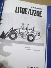 Volvo L1810E / L120ED Verkstadshandbok 1/3 &amp; 2/3 Service &amp; underhåll - Motor - El- och informationsystem -korjaamokirjat 2 kpl kansioita