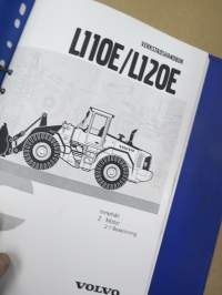 Volvo L1810E / L120ED Verkstadshandbok 1/3 &amp; 2/3 Service &amp; underhåll - Motor - El- och informationsystem -korjaamokirjat 2 kpl kansioita