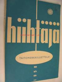 Hiihtäjä taitomerkkiluettelo 1958