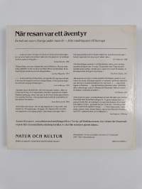 När resan var ett äventyr - om resor i Sverige under tusen år