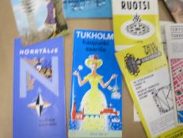 Ruotsi - matkailuesitteitä erä 1960- &amp; 1970-luvuilta