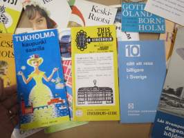 Ruotsi - matkailuesitteitä erä 1960- &amp; 1970-luvuilta