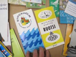 Ruotsi - matkailuesitteitä erä 1960- &amp; 1970-luvuilta