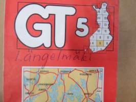 Suomen tiekartta GT 5 mm. Keuruu - Varkaus - Hämeenlinna - Lahti 1987- Vägkarta - Road Map - Strassenkarte