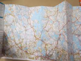 Suomen tiekartta GT 5 mm. Keuruu - Varkaus - Hämeenlinna - Lahti 1987- Vägkarta - Road Map - Strassenkarte