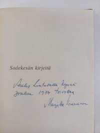 Sadekesän kirjeitä (signeerattu, tekijän omiste)
