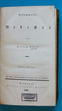 Gesammelte Gedichte. (Runot, keräilyharvinaisuudet, 1800-luku)