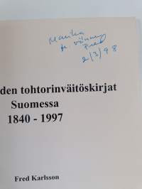 Kielitieteiden tohtorinväitöskirjat Suomessa 1840-1997 (signeerattu, tekijän omiste)