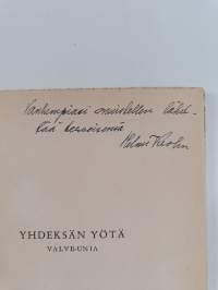 Yhdeksän yötä : valve-unia (signeerattu, tekijän omiste)