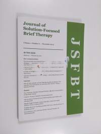 Journal of Solution-Focused Brief Therapy : Volume 1, Number 2 - December 2014