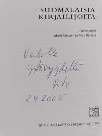 Suomalaisia kirjailijoita (signeerattu, tekijän omiste)