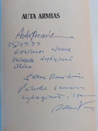 Auta armias (signeerattu, tekijän omiste)