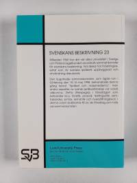 Svenskans beskrivning 23 : förhandlingar vid Tjugoförsta sammankomsten för svenskans beskrivning - Göteborg den 15-16 maj 1998