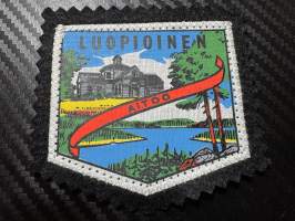 Luopioinen Aitoo -kangasmerkki / matkailumerkki / hihamerkki / badge -pohjaväri Musta