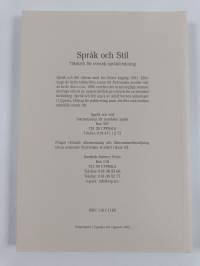 Språk &amp; Stil - Tidskrift för svensk språkforskning 12/2002