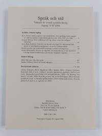 Språk &amp; Stil - Tidskrift för svensk språkforskning 14/2004