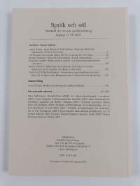 Språk &amp; Stil - Tidskrift för svensk språkforskning 17/2007