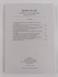 Språk &amp; Stil - Tidskrift för svensk språkforskning 22:1/2012