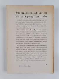Suomalaisen lakikielen historia pääpiirteittäin