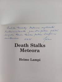 Death stalks Meteora (signeerattu, tekijän omiste)