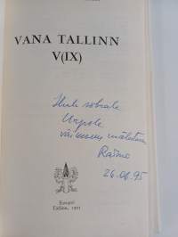 Vana Tallinn V (IX) (signeerattu, tekijän omiste)