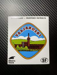 Vaajakoski -tarra, matkamuistotarra 1970-luvulta