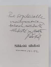 Sähkeitä tähdistä : Uforismeja (signeerattu, tekijän omiste)