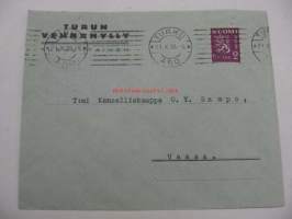 Turun Vehnämylly Oy Turku 21.9.1935 -kirjekuori 