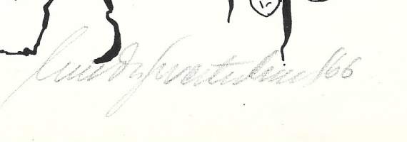 Sven-Olof Westerlund, sign -66 litografia  27x19 cm kehystämätön