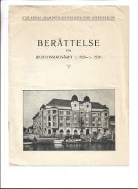 Städernas Brandstodsförening för lösedom -  vuosikertomus 1925-26