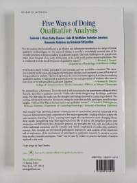 Five ways of doing qualitative analysis : phenomenological psychology, grounded theory, discourse analysis, narrative research, and intuitive inquiry