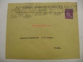 Åströmin Saippuatehdas Oy Turku 13.5.1930 -kirjekuori 