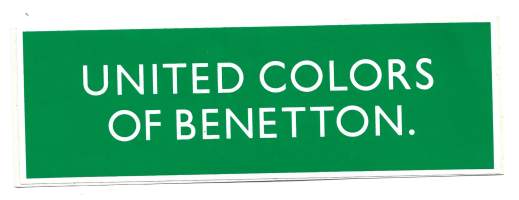 Benetton   - tarra  16x6  cm