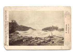 Nordiska konstnärens arbeten/ B Lindholm -Wallinkoski  ateljeekuva valokuva kova pohja 11x17 cm