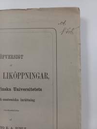 Öfversigt af ettusen liköppningar vid det Finska Universitetets patologisk-anatomiska inrättning (tekijän omiste)