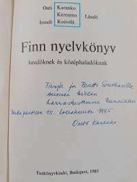 Finn nyelvkönyv, 1 : Kezdöknek és középhaladóknak (signeerattu, tekijän omiste)