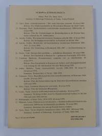Turun yliopiston kansantieteen laitos 1958-1983.  Summary: Institute of ethnology, university of Turku 1958-1983