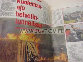 Vauhdin Maailma 1976 nr 7 -mm. Simo Lampinen, Mitsubishi Lancer 1400 GL, Auto kilpailut Keimolassa, Pentti Korhonen mukana Mugelossa ja Opatijassa, Lancia Gamma