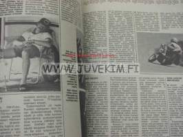 Vauhdin Maailma 1976 nr 7 -mm. Simo Lampinen, Mitsubishi Lancer 1400 GL, Auto kilpailut Keimolassa, Pentti Korhonen mukana Mugelossa ja Opatijassa, Lancia Gamma
