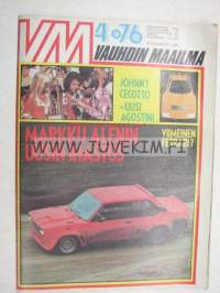 Vauhdin Maailma 1976 nr 4; Markku Alen, Johnny Cecotto, 21. Hankiralli, Ari Vatanen