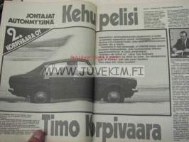 Vauhdin Maailma 1976 nr 1 -mm. Renault 5 TS, Porsche 924, Mikko Kozarowitsky, Suzuki GT 500 A, Giacomo Agostini